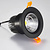 Goedkope zwarte inbouwspot 15W 138 mm (zaagmaat 120 tot 130mm) dimbaar