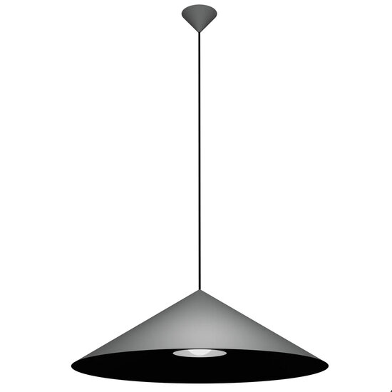 Fantasia Suspension Fantasia Mirago E27 Ø750mm, forme coupole gris/noir, ampoule non incluse