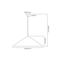 Fantasia Suspension Fantasia Mirago E27 Ø750mm, forme coupole gris/noir, ampoule non incluse