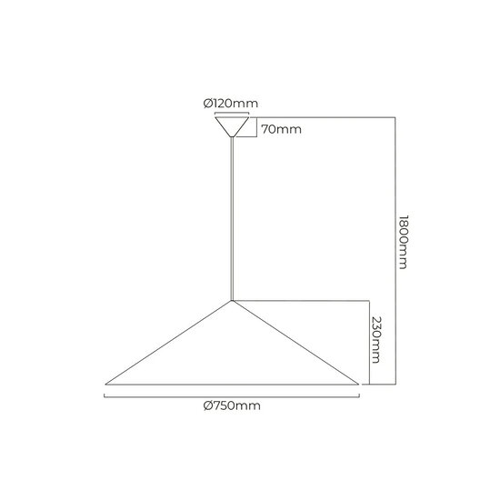 MIRAGO 1xE27 Pendelleuchte Ø750mm grau / schwarz