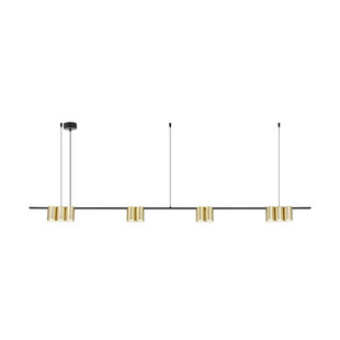 Fantasia ISE suspension 10 lumières or brossé et noir