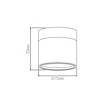 Fantasia RAKU spot, Ø75mm, brushed steel and black, aluminium, IP40, dimmable, for 7W LED module 3000K