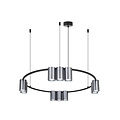 Fantasia Fantasia ISE pendant light, 10x GU10 (bulbs not included), Ø600mm, aluminium, brushed steel and black, IP20