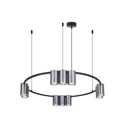 Fantasia ISE pendant light 10x GU10 excl. Ø600mm brushed steel/black