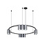 Fantasia Fantasia ISE hanglamp, 10x GU10 (excl. lichtbron), Ø600mm, aluminium, geborsteld staal en zwart, IP20