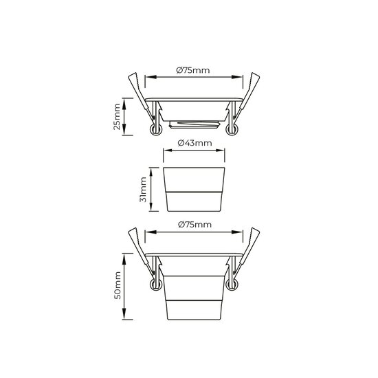Fantasia Foco Deep Deco orientable + Módulo LED 7,5 W 2700K, negro, regulable