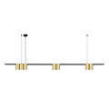 Fantasia Fantasia ISE hanglamp met 7 GU10-fittingen (excl. lichtbron), aluminium, geborsteld goud en zwart, 150 cm breed, IP20