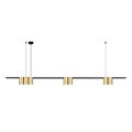 Fantasia Fantasia ISE pendant light with 7 GU10 sockets (bulbs excl.), aluminium, brushed gold and black, 150 cm wide, IP20