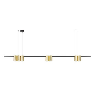 Fantasia ISE pendant light 7x GU10 brushed gold and black, 150 cm