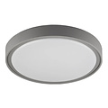 Fantasia Fantasia QIJO plafondlamp, rond, grijs kunststof, SMD LED 24W, 3100 lumen, 3000K, IP65, diameter 360mm