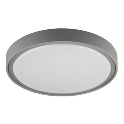 Plafonnier Fantasia QIJO rond gris, LED SMD 24W, IP65