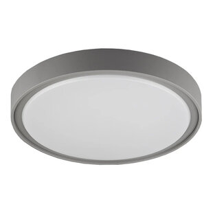 Plafonnier Fantasia QIJO rond gris, LED SMD 24W, IP65