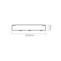 Fantasia Plafonnier Fantasia QIJO, rond, plastique gris, LED SMD 24W, 3100 lumens, 3000K, IP65, diamètre 360mm