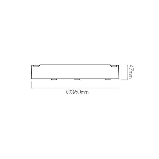 Plafón QIJO redondo gris SMD LED 3100 Lm 24W IP65