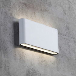 Nordlux White metal outdoor wall lamp IP65 ultra flat 700 lumens