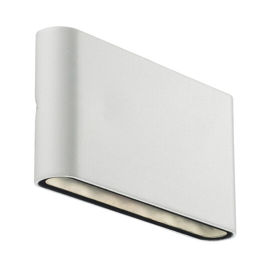 Weiße Metall-Außenwandleuchte IP65 ultraflach 700 Lumen