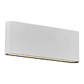Witte brede metalen wandlamp voor buiten IP65 ultra plat 900 lumen