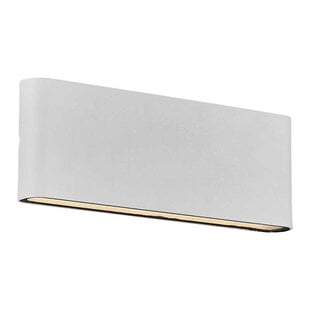 nordlux White wide metal outdoor wall lamp IP65 ultra flat 900 lumens