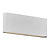 Witte brede metalen wandlamp voor buiten IP65 ultra plat 900 lumen