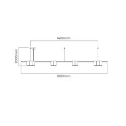 ISE pendant light 10-way brushed bronze black