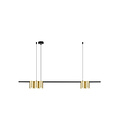 Fantasia ISE hanglamp 5x GU10 excl. lichtbron, 1000mm breed, geborsteld goud en zwart