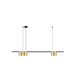 ISE pendant light 5-way brushed gold black