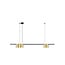 Fantasia ISE hanglamp 5x GU10 excl. lichtbron, 1000mm breed, geborsteld goud en zwart