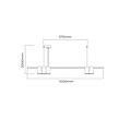 Fantasia ISE hanglamp 5x GU10 excl. lichtbron, 1000mm breed, geborsteld goud en zwart
