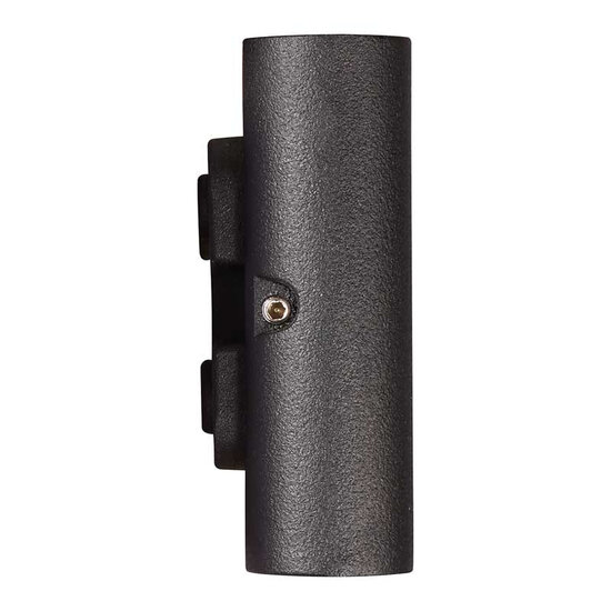Black wide metal outdoor wall lamp IP65 ultra flat 900 lumens