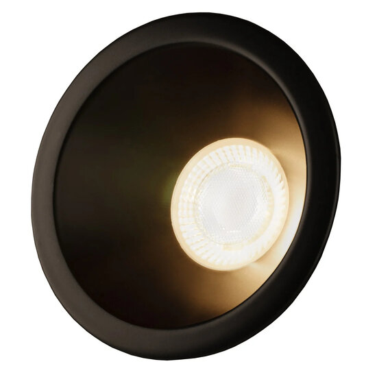Fantasia Fantasia Deep Deco fester Einbauspot, Keramik/Aluminium, LED 7,5W 831lm 2700K, Ø69mm, schwarz, dimmbar