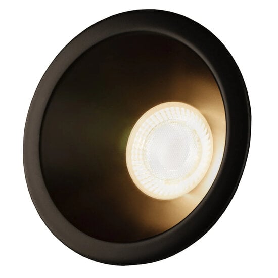 Fantasia Fantasia Deep Deco fixed downlight, ceramic/aluminum, LED 7.5W 831lm 2700K, Ø69mm, black, dimmable