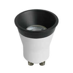 Deep Deco mini GU10 spotbasis 4,9W dimbaar met zwarte ring