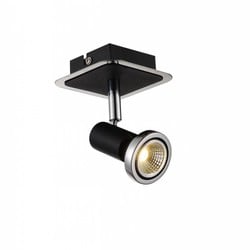 Fantasia Xzitbit plafonnier noir-chrome, orientable, GU10 LED