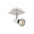 Plafonnier LED blanc/noir/chrome/acier brossé 1xGU10 5W 105mm H