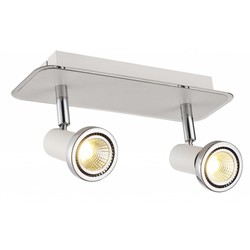 Plafón LED blanco/negro/cromo/acero cepillado 2xGU10 5W 105mm H