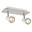 Fantasia Xzibit Deckenleuchte LED gebürsteter Stahl-Chrom, 2xGU10 5W, schwenkbar, 105mm hoch