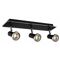 Deckenleuchte LED weiß/schwarz/chrom/gebürsteter Stahl 3xGU10 5W 105mm H