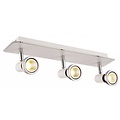 Deckenleuchte LED weiß/schwarz/chrom/gebürsteter Stahl 3xGU10 5W 105mm H