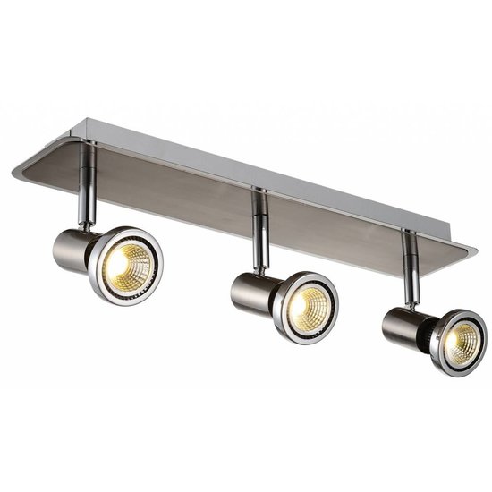 Fantasia Xzibit ceiling lamp white-chrome, 3x GU10 LED 5W included, 3000K warm white, adjustable