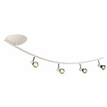 Fantasia Xzibit plafonnier arqué noir-chrome, 4x GU10 LED 5W, 3000K blanc chaud, IP20