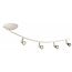Fantasia Xzibit arc ceiling light, brushed steel-chrome, 4x GU10 LED 5W incl., adjustable, 1160 x 322 mm
