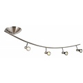 Fantasia Xzibit lámpara de techo arco, acero cepillado-cromo, 4x GU10 LED 5W incl., orientable, 1160 x 322 mm