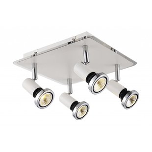 Deckenleuchte LED quadratisch weiß/schwarz/chrom/grau 4xGU10 5W 250mm