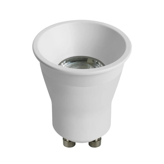 Fantasia Deep Deco mini GU10 LED spot, 4.9W dimmable, 3000K warm white, ceramic, with white ring