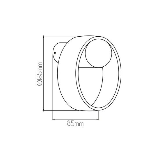 Fantasia BIJOU LED wall light, 10W, 3000K warm white, dimmable, brushed bronze and black, IP20