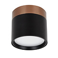 Fantasia RAKU LED spot Ø75mm, brushed bronze and black aluminium, 7W 3000K, dimmable, IP40