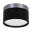 Fantasia RAKU LED wandlamp Ø113mm, geborsteld staal en zwart, 12W, 3000K, dimbaar, IP40