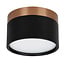 Fantasia RAKU LED surface spot Ø113mm x H70mm, brushed bronze/black, 12W 3000K dimmable, IP40