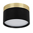 Fantasia RAKU LED-Deckenleuchte Ø113mm, 12W, 3000K warmweiß, dimmbar, gebürstetes Gold und Schwarz