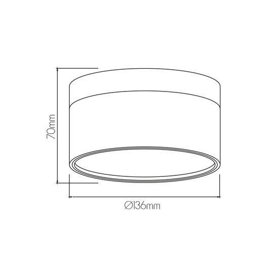 Fantasia RAKU LED ceiling light Ø136mm, 18W built-in LED, 3000K warm white, dimmable, brushed bronze with black, IP40